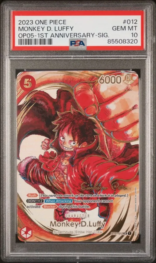 Monkey D. Luffy · 1st Anniversary, PSA 10, from Collector Crypt's pack pool