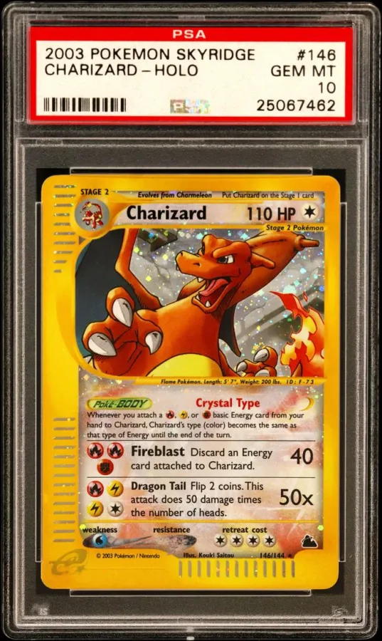 Charizard Holo · Skyridge 2003, PSA 10, from Collector Crypt's pack pool
