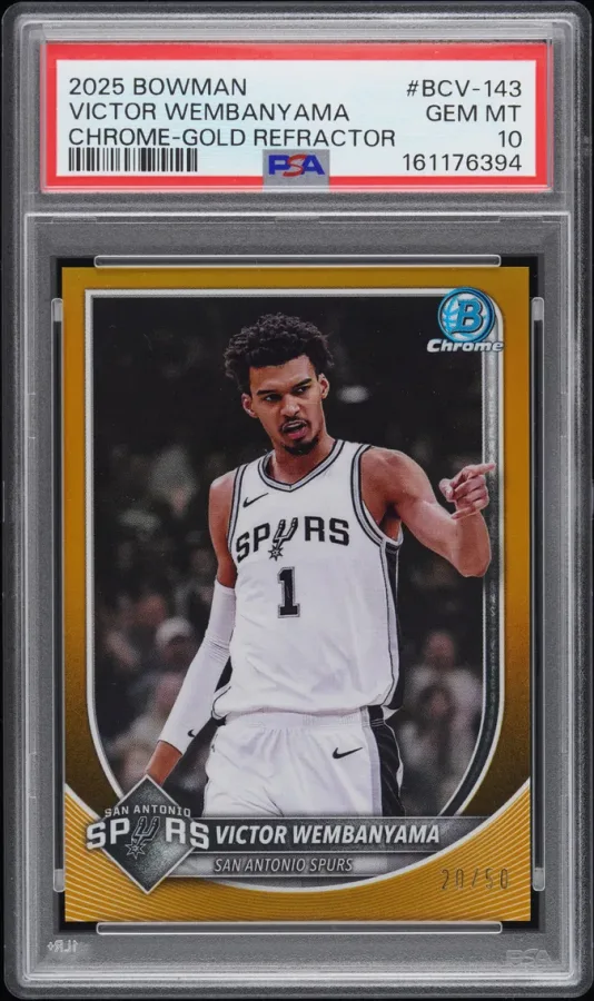 Victor Wembanyama · Gold Refractor, PSA 10, from Collector Crypt's pack pool